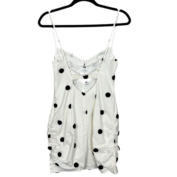 For Love and Lemons Abigail Mini Dress in Black and White Polka Dots Size M - Picture 7 of 10